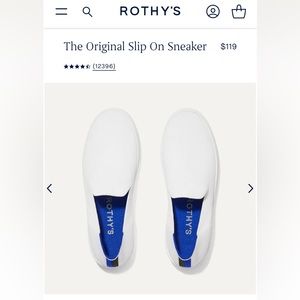 Rothy’s The Original Slip On Sneaker - Bright White - Size 8